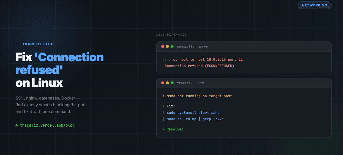 How to fix 'Connection refused' errors on Linux